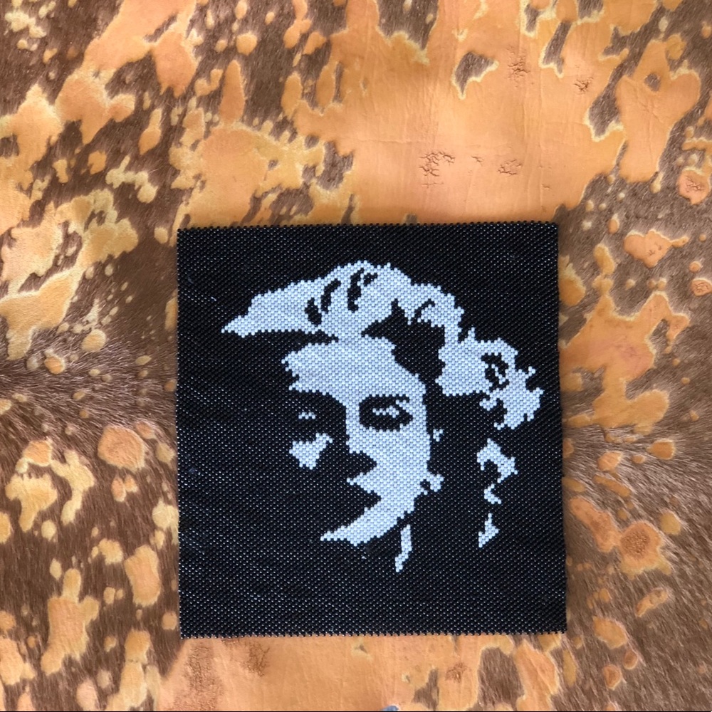 Beaded Marilyn Monroe silhouette  BOHO Bag
